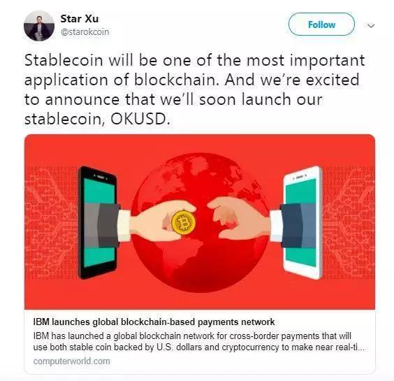 波场、OKEx、IBM，当他们都开始入局稳定币时……