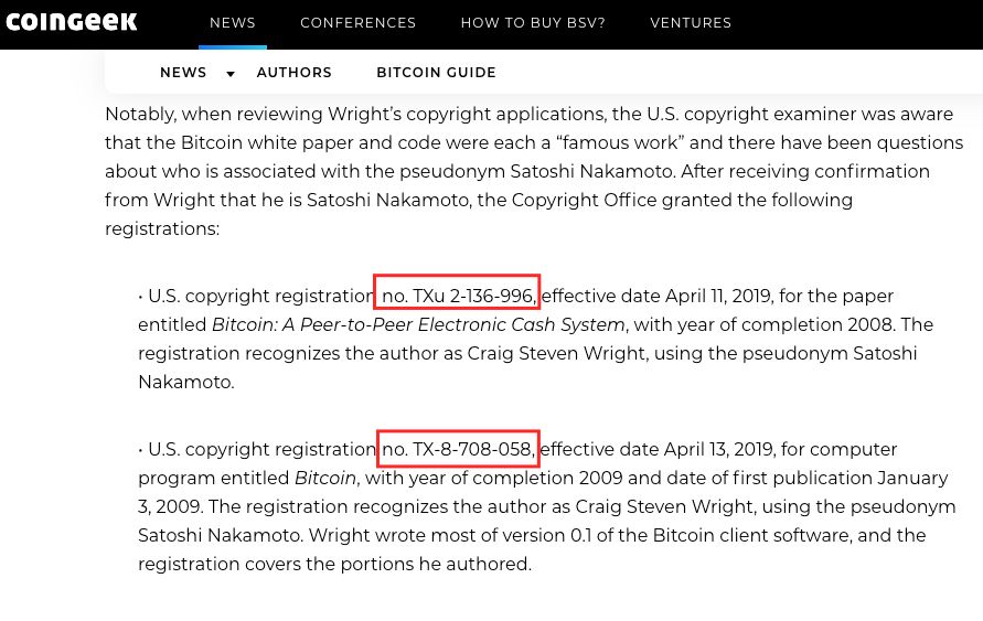 突发！「美国版权局承认澳本聪为中本聪」存疑，投资者请勿追高买入BSV！