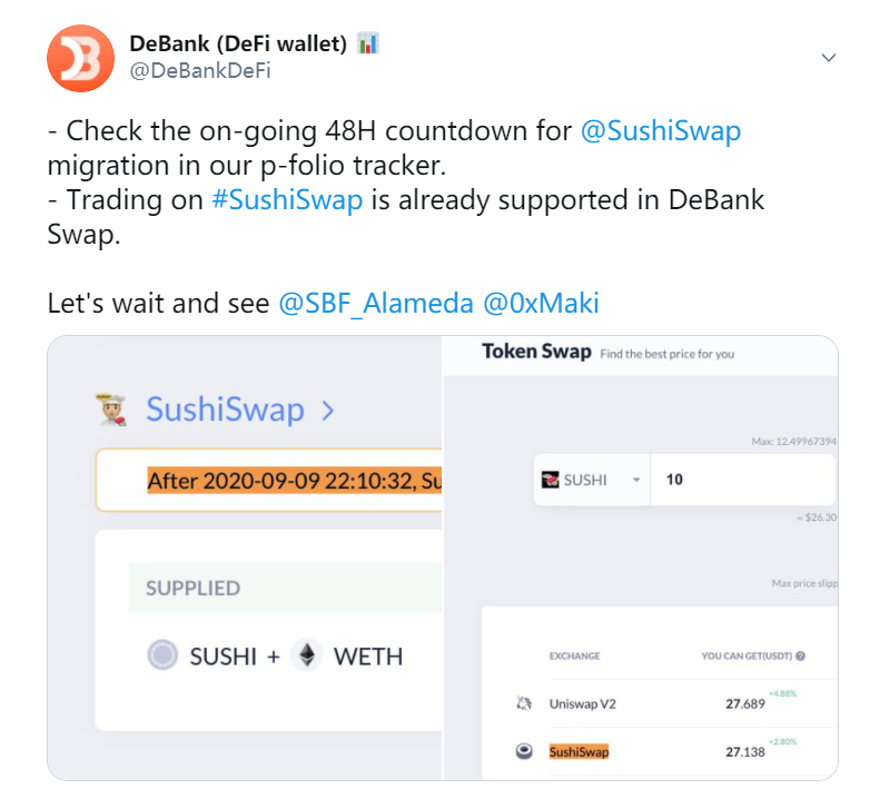 SushiSwap完成迁移换了厨师的寿司，还是你盘中的寿司吗