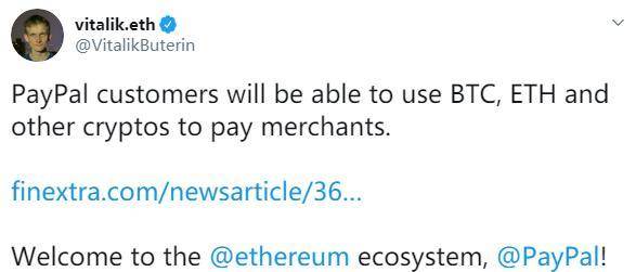 入场加密货币的支付巨头 PayPal，会支持 DCEP 吗？