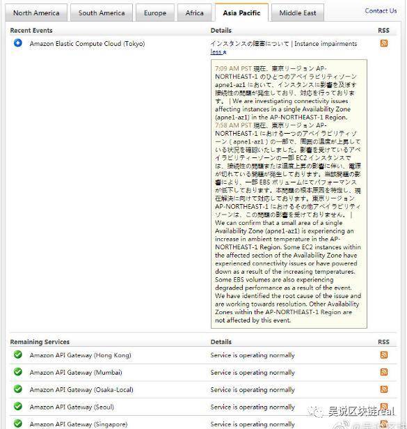 AWS 东京故障带崩中国交易所 火币为何如此严重 币安为何流量大就宕机