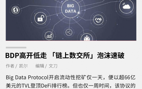 BDP 高开低走，“链上数交所”泡沫速破