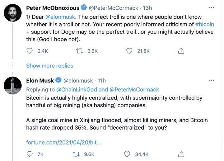 马斯克不是比特币的粉丝，他只是在享受操控一切