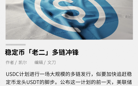 稳定币「老二」多链冲锋
