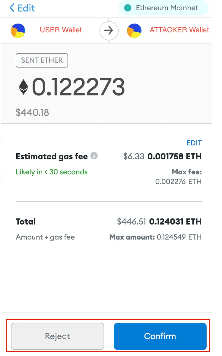 钓鱼攻击威胁资产，用户在 OpenSea 接收 NFT 空投后钱包被盗